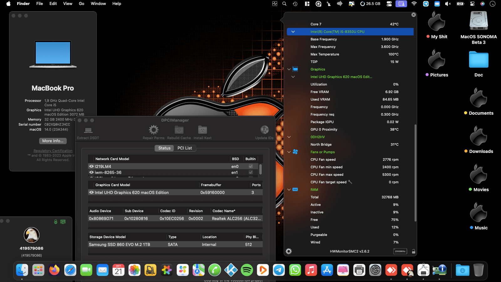 Dell Latitude 5490 [KabyLake R + Intel UHD 620 + I2C]   OpenCore 1
